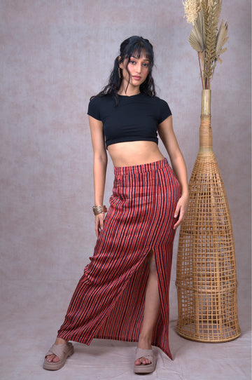 Cardinal Slit Skirt