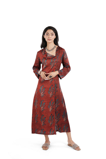 ಜೀವ ಎಲೆ | Sustain Leaf Slit Midi Dress