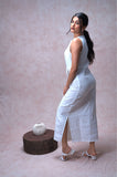 100% Linen Long Slit Dress