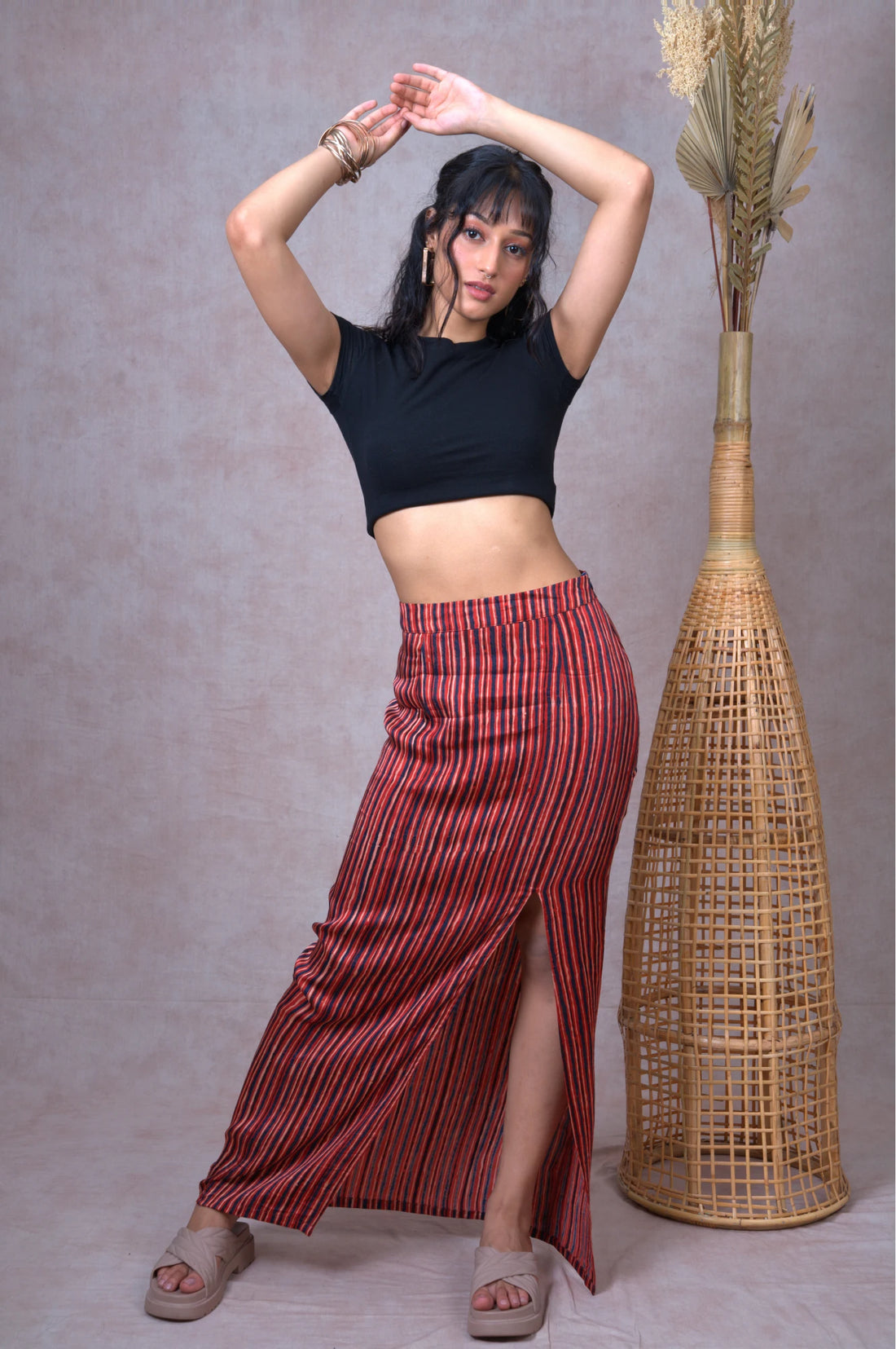 Cardinal Slit Skirt