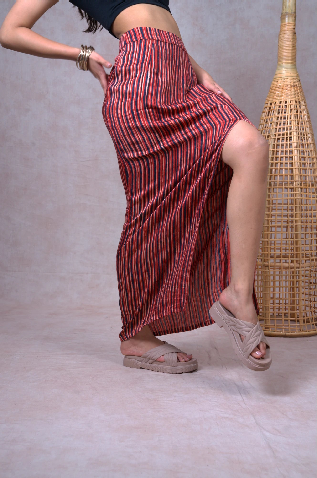 Cardinal Slit Skirt