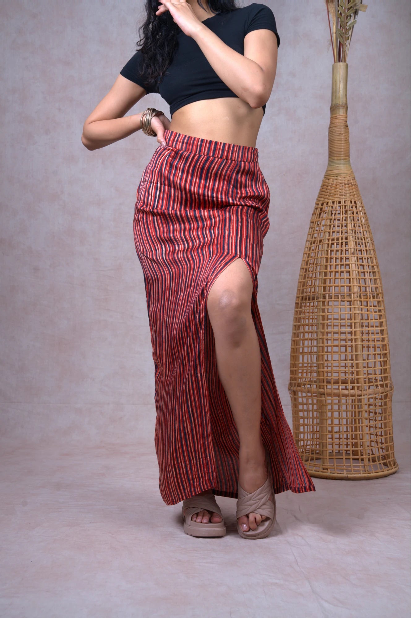 Cardinal Slit Skirt