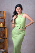 Evergreen Criss Cross Co-Ord Top