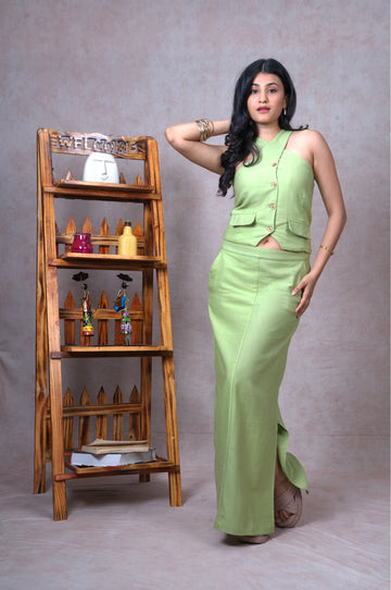 Evergreen Criss Cross Co-Ord Top