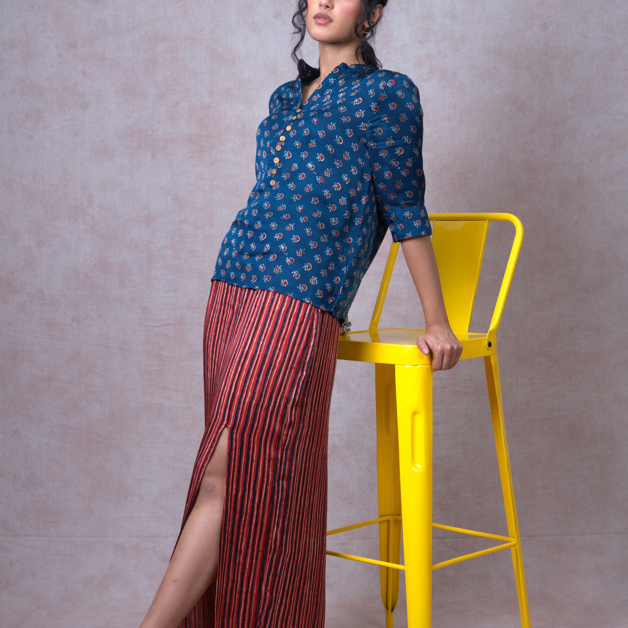 Primrose Mandarin Floral Shirt