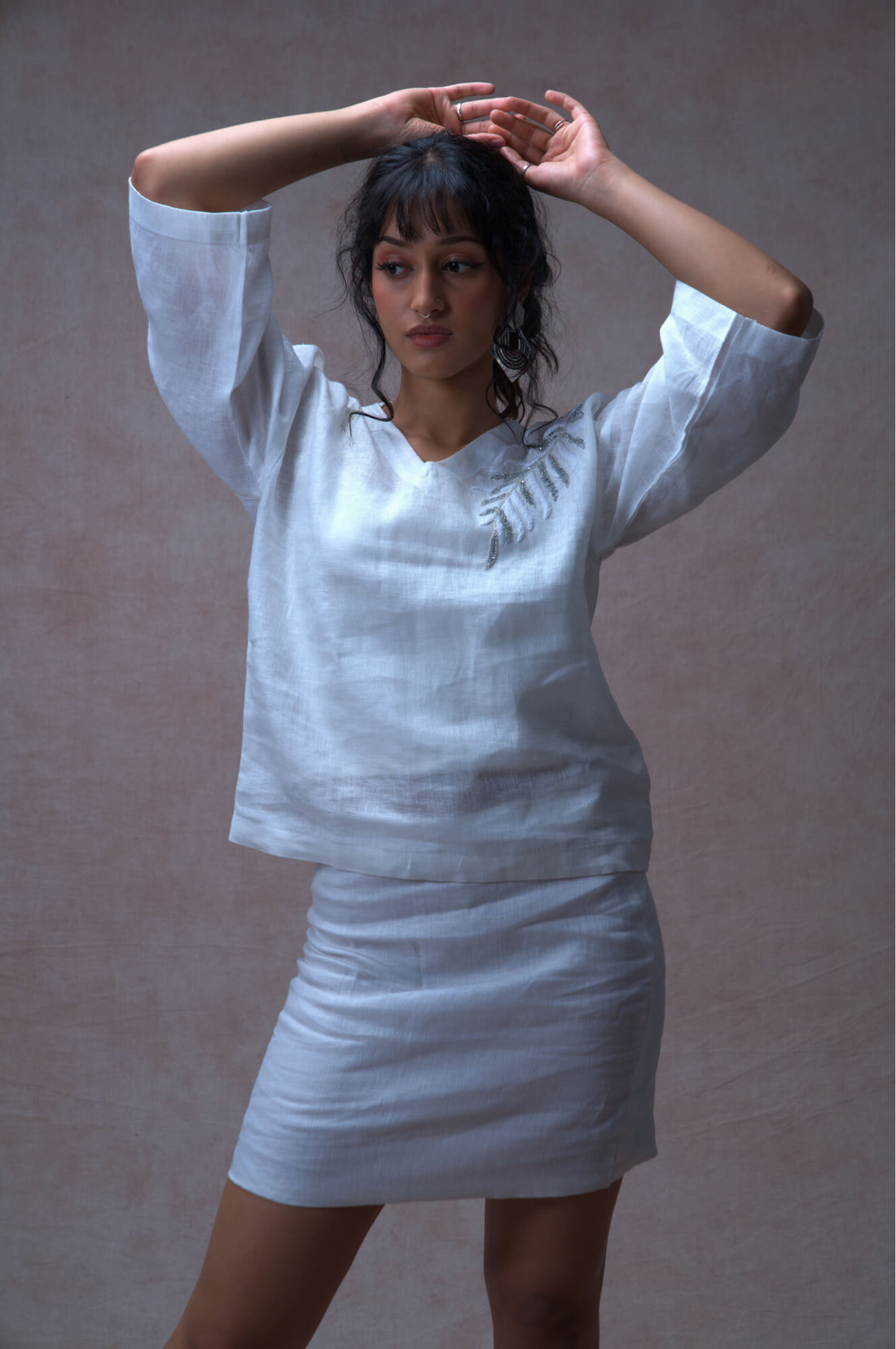 Pure Linen Leaf Grace Co-Ord Set
