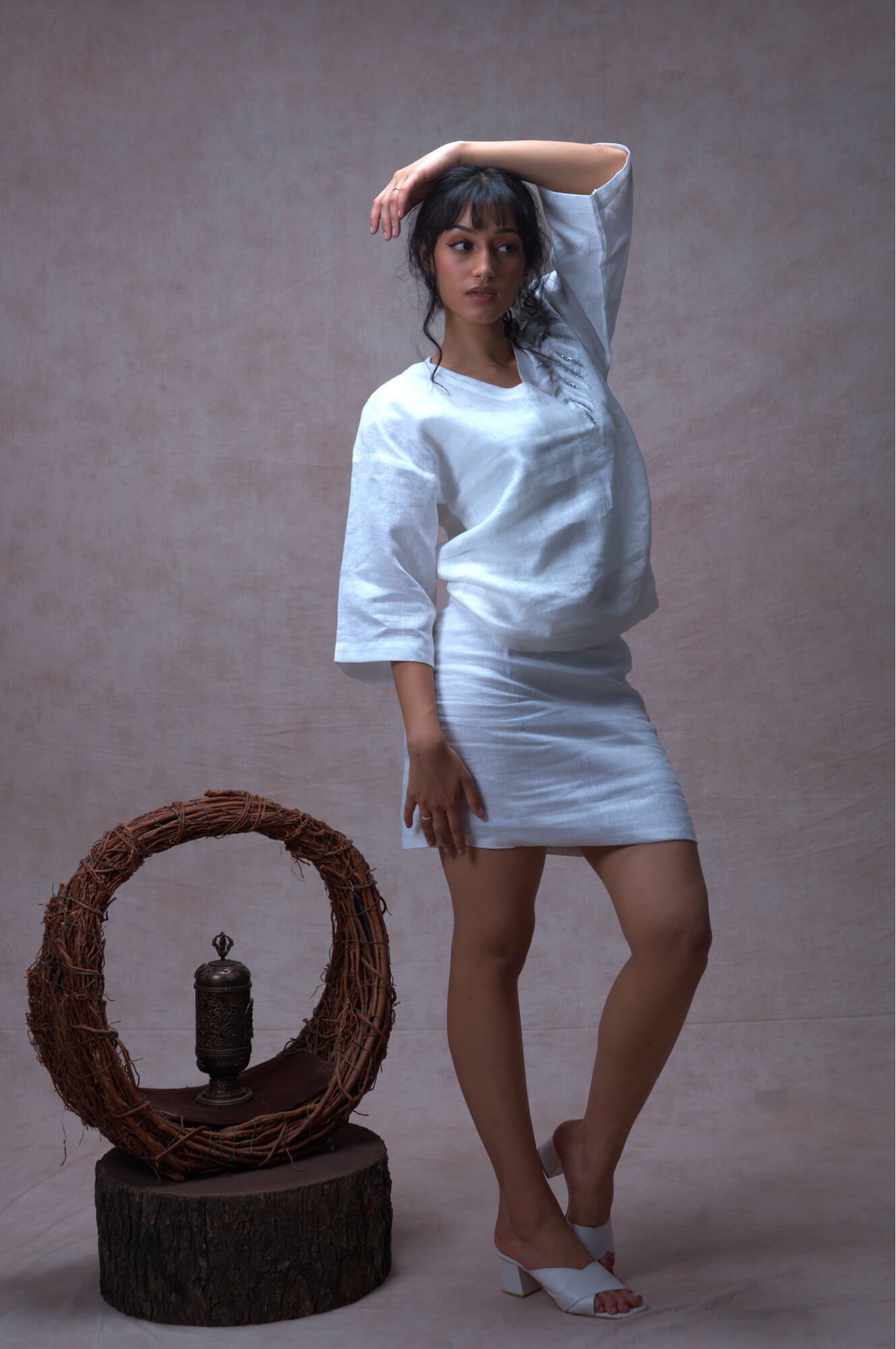 Pure Linen Leaf Grace Co-Ord Set