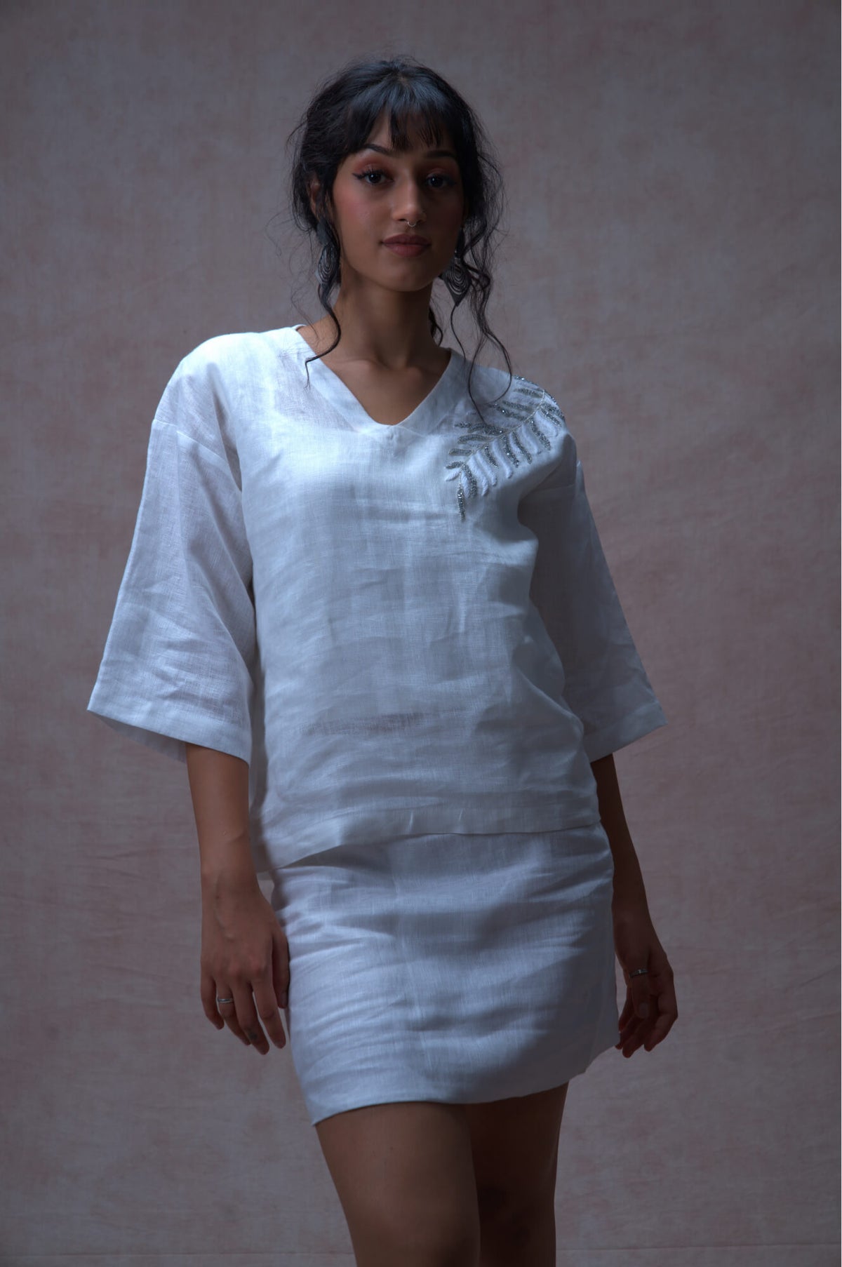 Pure Linen Leaf Grace Co-Ord Set